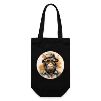 Singe sérieux #6 - Sac à bouteille - noir - Devant