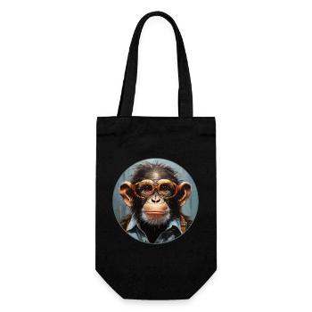Singe sérieux #5 - Sac à bouteille - noir - Devant