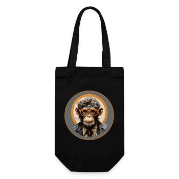 Singe sérieux #9 - Sac à bouteille - noir - Devant