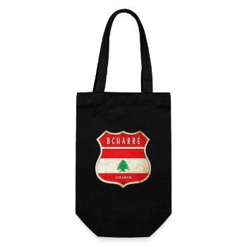Bicharri Liban Armoiries Drapeaux Design - Sac à bouteille - noir - Devant
