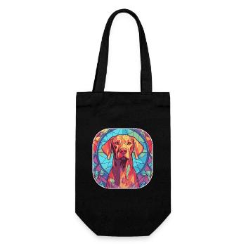 Colorful Vizsla Dog Breed Watercolor Glass Paintin - Gift Bag for Bottles - black - Front
