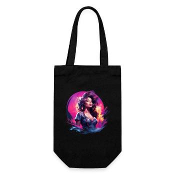 Belle femme au bord de la mer en style pin-up - Sac à bouteille - noir - Devant