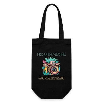 Photographe en vacances - Sac à bouteille - noir - Devant