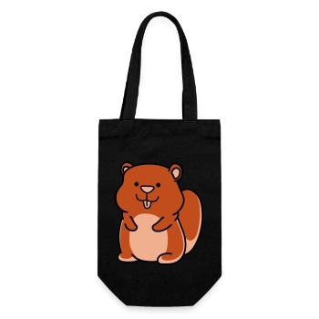 hamster - Geschenkbeutel für Flaschen - Schwarz - Vorne