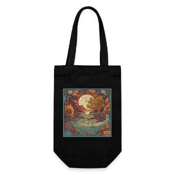 Forces de la nature - gravure sur bois colorée - Sac à bouteille - noir - Devant