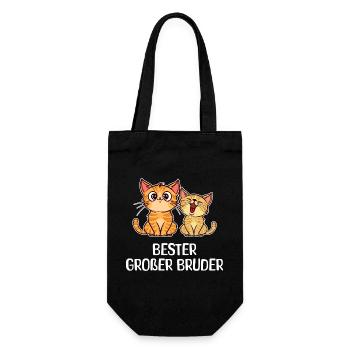 Frère et sœur Amour Bro Cat Déclaration Big Brother - Sac à bouteille - noir - Devant