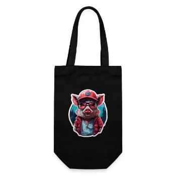 Wild Boar Cool Mignon Casquette de baseball et lunettes de soleil - Sac à bouteille - noir - Devant
