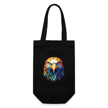 Adler Buntes Aquarell Tier Haustier Illustration - Geschenkbeutel für Flaschen - Schwarz - Vorne