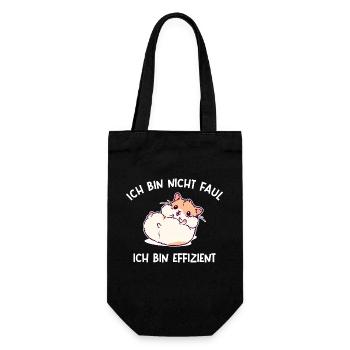 Haustiere Hamster Statement Lieblingstier Heimtier - Geschenkbeutel für Flaschen - Schwarz - Vorne