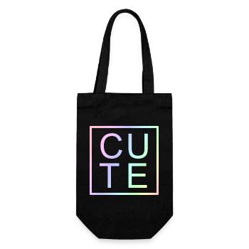 CUTE Pastel Gradient Lettres - Sac à bouteille - noir - Devant