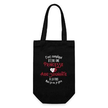 C'est compliqué d'être Une Princesse Aide-soignte - Sac à bouteille - noir - Devant