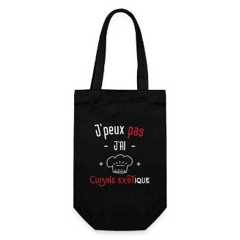 j'peux pas j'ai cuisine exotique - Sac à bouteille - noir - Devant