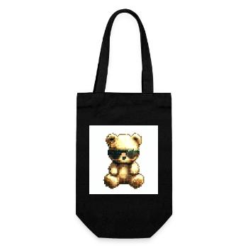 Teddycool II - Geschenkbeutel für Flaschen - Schwarz - Vorne