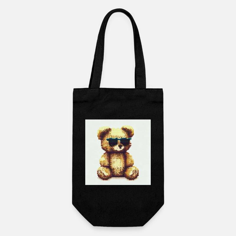 Teddy Cool - Geschenkbeutel für Flaschen - Schwarz