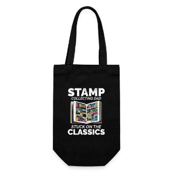 Timbre-poste vintage Collector Papa Philatéliste - Sac à bouteille - noir - Devant