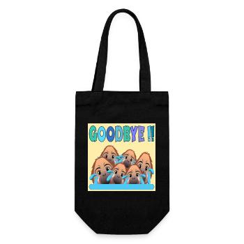 ABSCHIED VOM TEAM AUF WIEDERSEHEN AFFE - Geschenkbeutel für Flaschen - Schwarz - Vorne