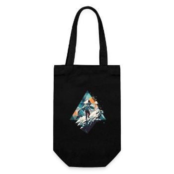 Alpiniste géométrique de style polygone - Sac à bouteille - noir - Devant