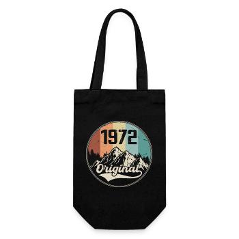 Original 1972 Geburtstagsgeschenk - 1972 - Geschenkbeutel für Flaschen - Schwarz - Vorne