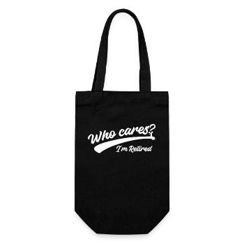 Senior Retirement Statement Leisure Retirement - Gift Bag for Bottles - black - Front