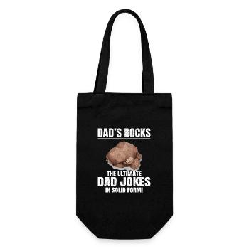 Stein Sammeln Rockhounding Lustige Geologie Papa - Geschenkbeutel für Flaschen - Schwarz - Vorne