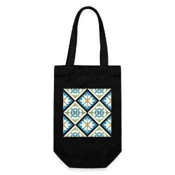 Andalusian Tiles 13 - Gift Bag for Bottles - black - Front
