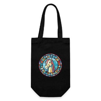 Poney aquarelle colorée Animal animal de compagnie Illustration - Sac à bouteille - noir - Devant