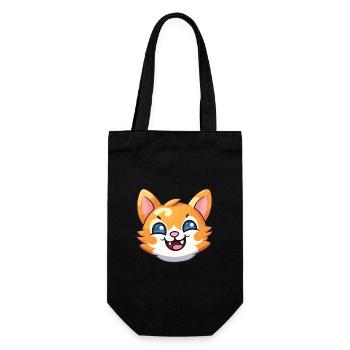 Bambino Katze Cartoon Aquarell Illustration - Geschenkbeutel für Flaschen - Schwarz - Vorne