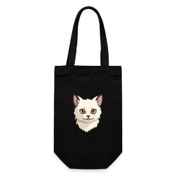 Balinese Cat Cartoon Watercolor Illustration - Gift Bag for Bottles - black - Front