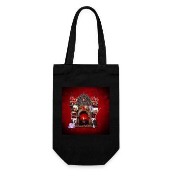 The elves look forward to Christmas. - Gift Bag for Bottles - black - Front