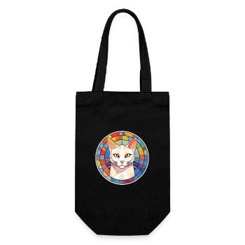 Burmilla chat aquarelle colorée Illustration pour animaux de compagnie - Sac à bouteille - noir - Devant