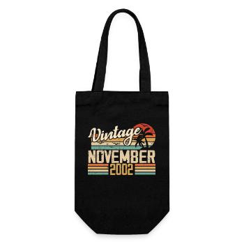 Legendär seit November 2002 - Jahrgang 2002 - Geschenkbeutel für Flaschen - Schwarz - Vorne