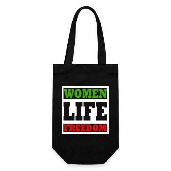 Women life freedom - Geschenkbeutel für Flaschen - Schwarz - Vorne