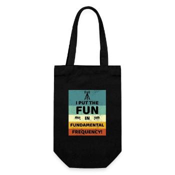 Fun with the Fundamental Frequency Ham Radio - Gift Bag for Bottles - black - Front