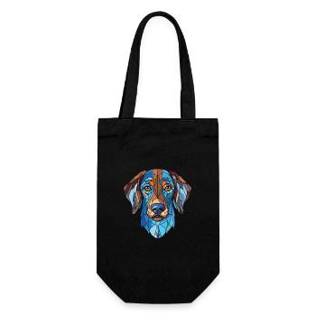 Bleu De Gascogne race chien aquarelle illustration - Sac à bouteille - noir - Devant
