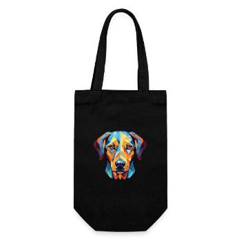 Catahoula Leopard Dog Breed Colorful Watercolor - Gift Bag for Bottles - black - Front