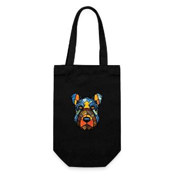 Bouvier Des Ardennes race de chien aquarelle colorée - Sac à bouteille - noir - Devant