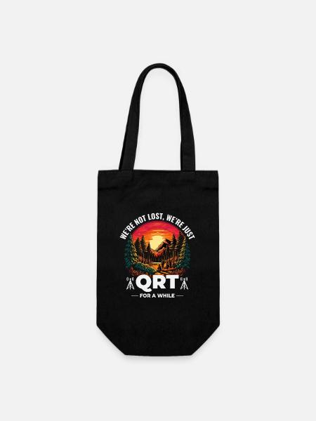 QRT in der Natur Amateurfunker Sonnenuntergang im Freien - Geschenkbeutel für Flaschen - Schwarz