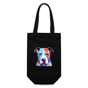 Dogue Argentino chien race aquarelle Illustration - Sac à bouteille - noir - Devant