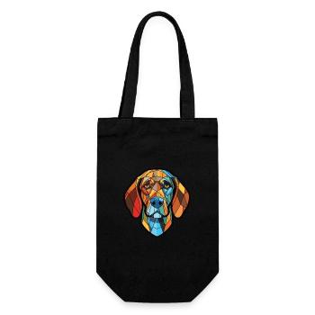 Gascons Saintongeois Dog Breed Colorful Watercolor - Gift Bag for Bottles - black - Front