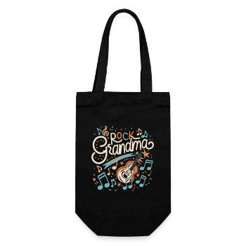 Rock Grand-mère Grand-mère Grand-mère Mamie mélomane - Sac à bouteille - noir - Devant