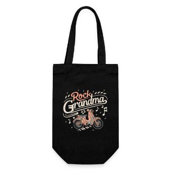 Rock Grand-mère Grand-mère Grand-mère Mamie mélomane - Sac à bouteille - noir - Devant