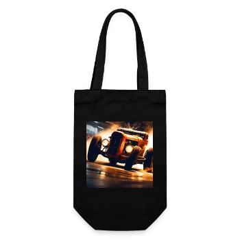 Rusty Hot Rod racing #2 - Gift Bag for Bottles - black - Front