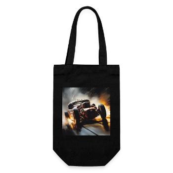 Rusty Hot Rod racing #3 - Gift Bag for Bottles - black - Front