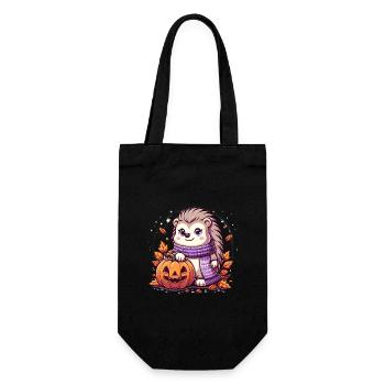 Igel Halloween - Geschenkbeutel für Flaschen - Schwarz - Vorne