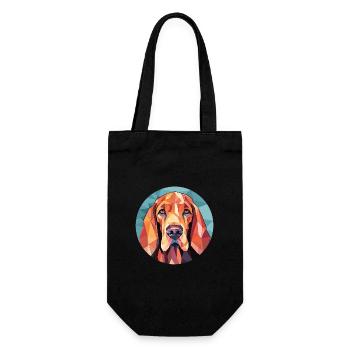Bloodhound chien race aquarelle verre Illustration - Sac à bouteille - noir - Devant