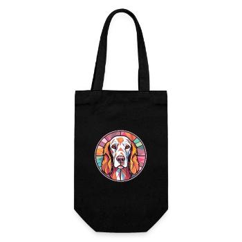 Garafian Shepherd Dog Breed Colorful Watercolor - Gift Bag for Bottles - black - Front