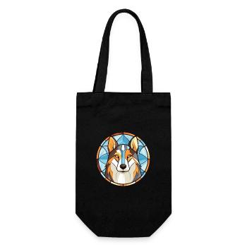 Affenpinscher race de chien aquarelle illustration - Sac à bouteille - noir - Devant