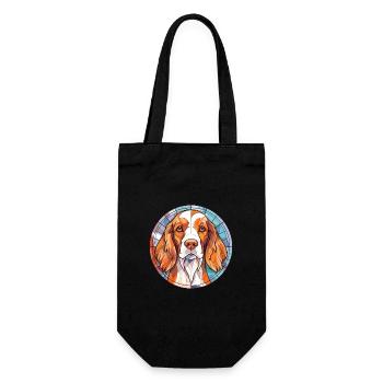 Irlandais rouge et blanc Setter chien race aquarelle - Sac à bouteille - noir - Devant