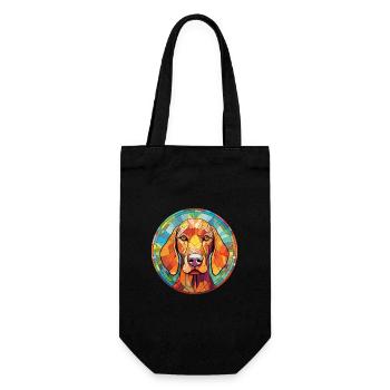 Redbone Coonhound Dog Breed Colorful Watercolor - Gift Bag for Bottles - black - Front