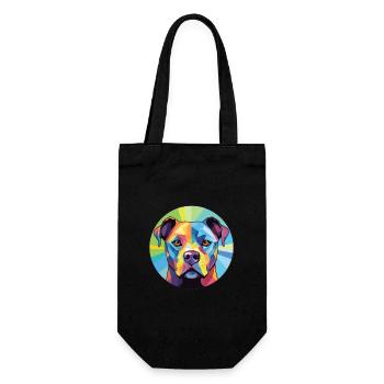 Staffordshire Bull Terrier chien race aquarelle - Sac à bouteille - noir - Devant